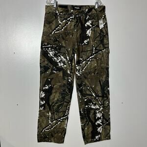 NWT RSQ Straight Leg Dark Camo Green Print 100% Cotton Pants Men’s Size 32X32